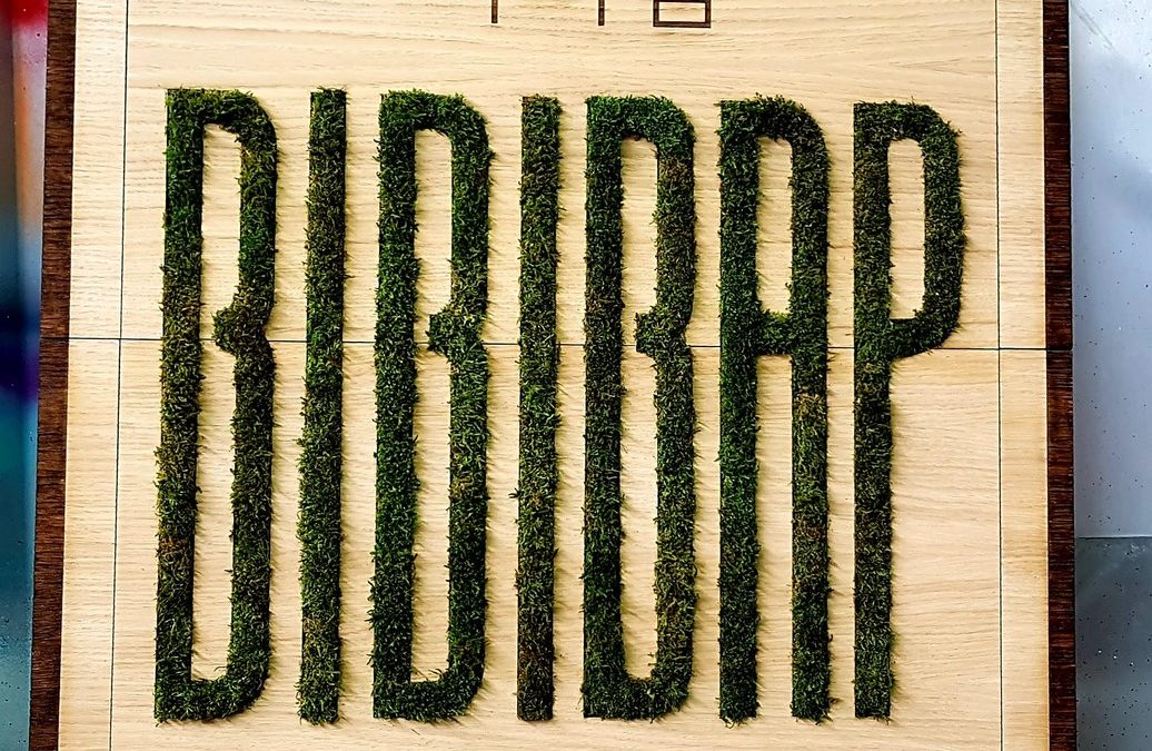 Logo végétalisé pour la décoration du restaurant Bibibap